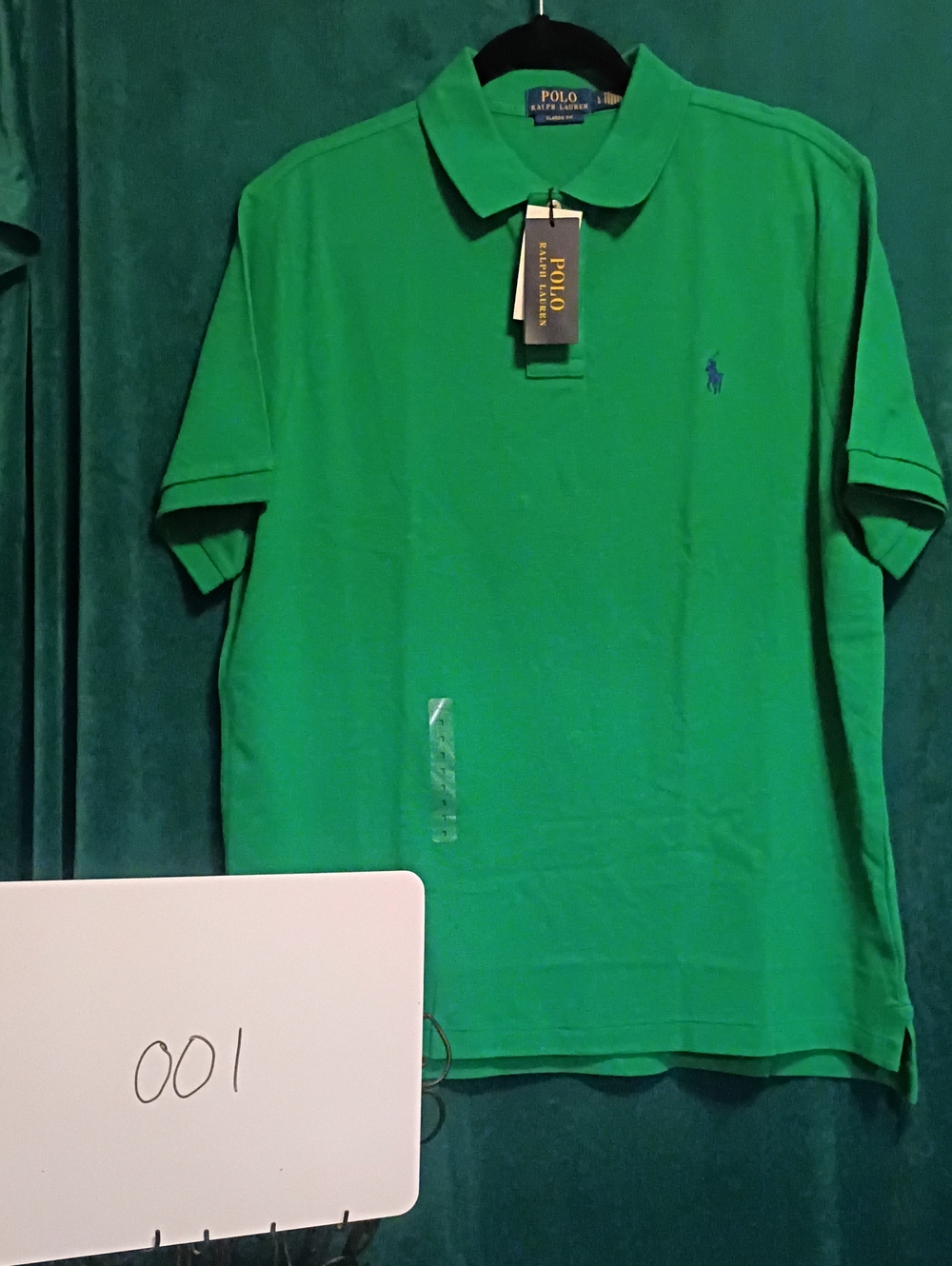 Polo by Ralph Lauren Men’s Kelly Green Classic Polo with Navy Pony